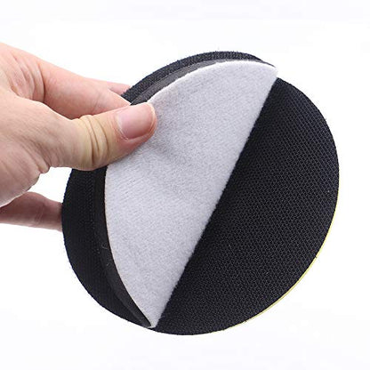 5 Pack 5 Inch Soft Density Interface Pads Hook and Loop 5" Sponge Cushion Buffer Backing Pad (Set of 5) - size: 5 inches