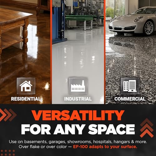 Everflow Made by MPC Epoxy Resin Coating for Floors & Counter Tops, 100% Solids, Self Leveling (PRETINT Black) - color: PRETINT BLACK
