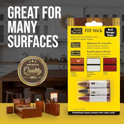 Wood Filler Scratch Repair Stick, Red Surfaces, Touch-Up Kit, 3-Pack - color: Red Tones