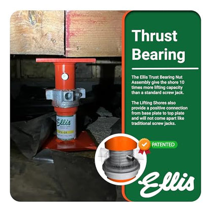 Ellis Light-Duty Lifting Shores, Adjustable Screw Jack Post, 10" to 14" - size: 10" - 14"