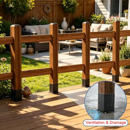 4 Pcs 4"x 4" Post Base Fit (Inner Size 3.6x3.6) Post Lumber