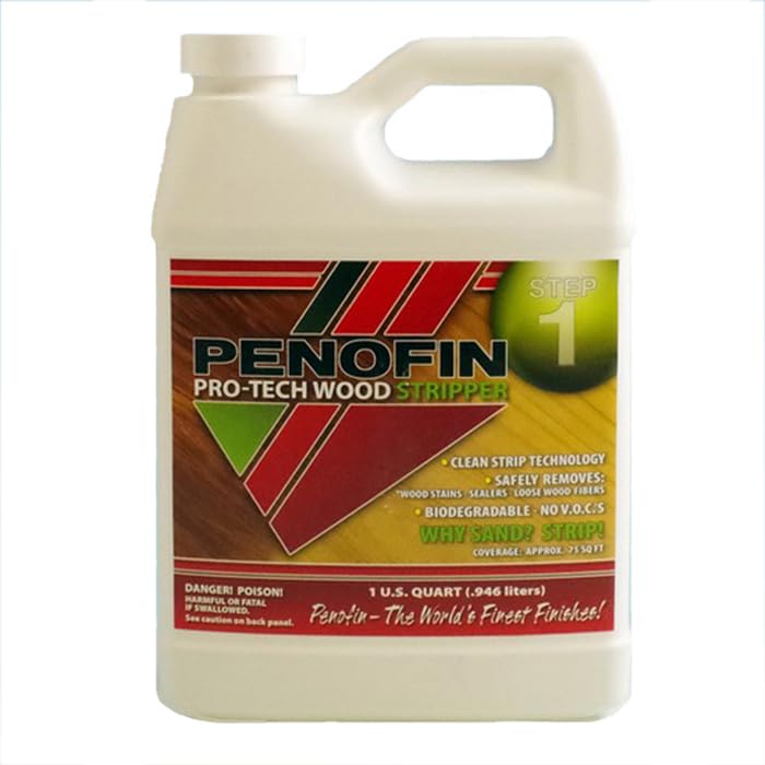 Penofin FTECHQT Pro-Tech Step #1 - Wood Stripper, 1 Qt - size: 1 Fl Oz (Pack of 1)