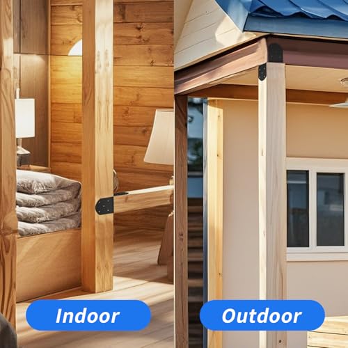 4 Pcs 6"x 6" Deck Post Caps Tie Brackets|Ineer Size(5.6"x 5.6") - size: 6"x 6" - 4 Pieces, style: Deck Post Caps Tie Brackets