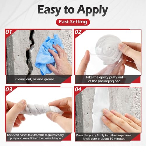Moldable Silicone Putty Plumbers Duct Sealant Seal Clay, White, 1 Pack - color: White