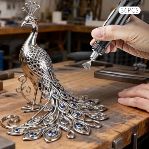 36Pcs Wire Brushes Set Brass & Steel Rotary Tool Brushes