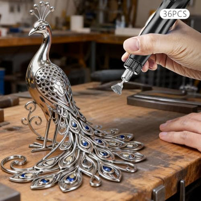 36Pcs Wire Brushes Set Brass & Steel Rotary Tool Brushes