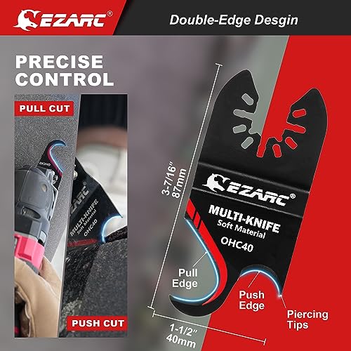 EZARC Oscillating Hook Knife Blades for Roofing Cardboard Carpet, 3-Pack - style: Hook Blade 3PCS