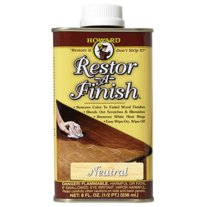 Howard RF8 Cherry Wood Restor-A-Finish Kit, Includes Cherry and Neutral 8 oz Bottles