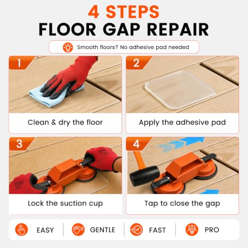 Floor Gap Fixer Tool Double Suction Cup Floor Repair Markers Kit 12PCS