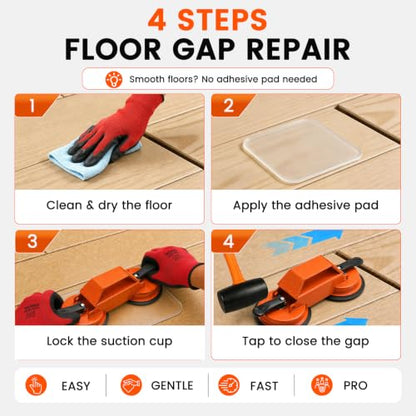 Floor Gap Fixer Tool Double Suction Cup Floor Repair Markers Kit 12PCS