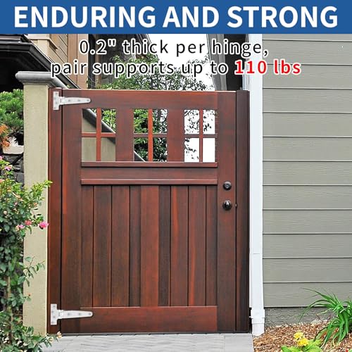 TamBee 4 Pcs 6 Inch Heavy Duty T-Strap Gate Hinge for Shed Gate
