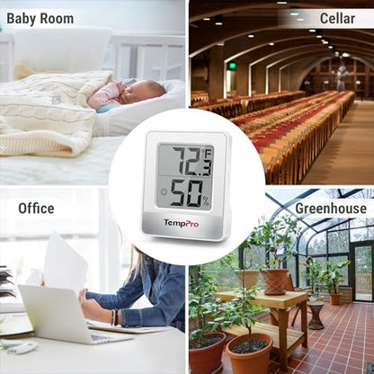 TempPro TP49 3 Pack Digital Hygrometer Indoor Thermometer - size: Digital Indoor Thermometer