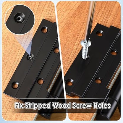 15 Pcs Wood Anchor, Fix Stripped Wood Screw Holes, Black - color: Black