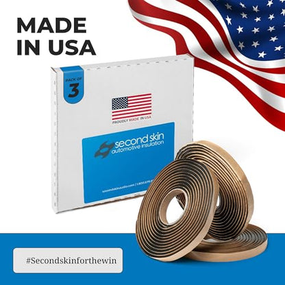 Second Skin Butyl Tape, 3 Roll (20ft x 1/2” x 1/4”), Black Sealant Tape - size: 3 Butyl Tape