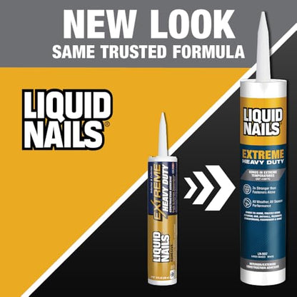 Liquid Nails Extreme Heavy Duty 28 oz. White Latex-Based Construction Adhesive, 12 Pack - color: White, size: 28 Ounce (Pack of 12), style: Extreme Heavy Duty