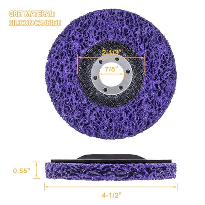 12 Pack 4-1/2" x 7/8" Strip Discs Stripping Wheel Fit Angle Grinder Clean and Remove Paint Coating Rust Welds Oxidation - size: 4.5 Inch