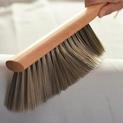 Soft Bristle Hand Brush Wood Handle for Bench Counter Shop 14" Gray - color: Gray