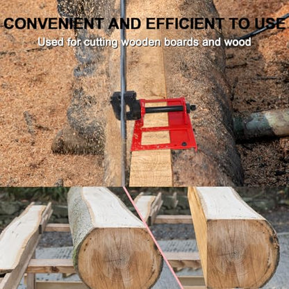 Zihvfzu Vertical Portable Chainsaw Wood Cutting Tool, Lumber Cutting Guide for Cutting Wooden Boards and Wood in Sawmill Factories (red) - color: Red