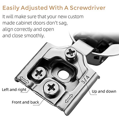 Soft Close Hinges for Kitchen Cabinet Hinges, 3/4 Inch Overlay, 2 Pack - size: 3/4 inch Overlay