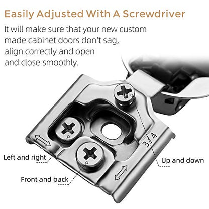 Soft Close Hinges for Kitchen Cabinet Hinges, 3/4 Inch Overlay, 2 Pack - size: 3/4 inch Overlay