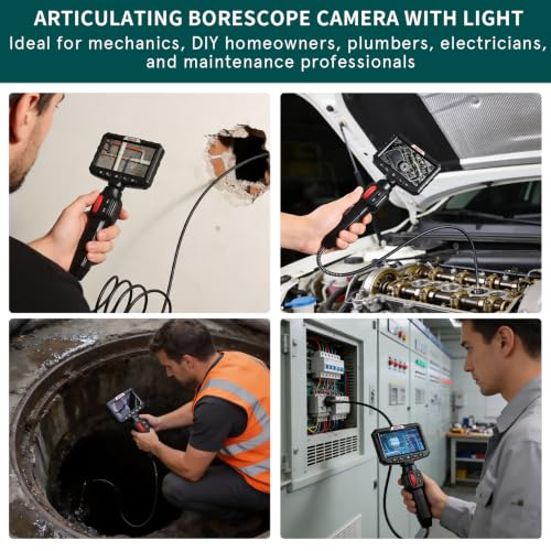 0.24 in Ultra Mini Two-Way Articulating Borescope Camera with Light
