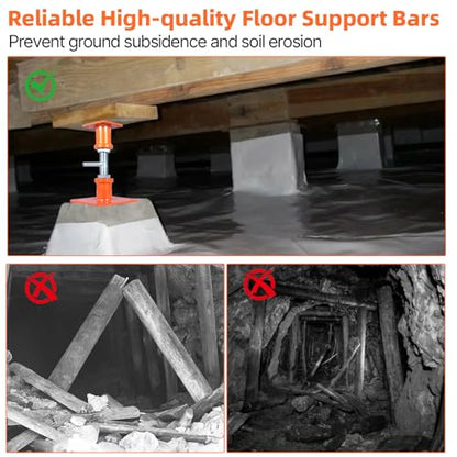4PCS House Jacks for Leveling Crawlspace 5''-8''Adjustable Floor Support - size: 5''-8''