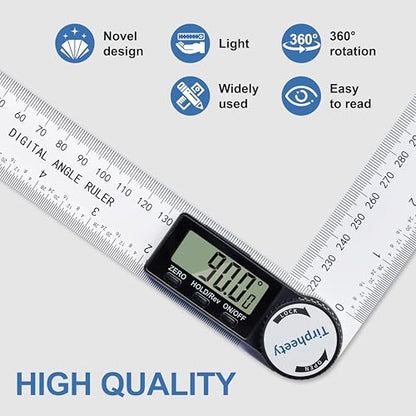 Digital Angle Finder Protractor, 7-Inch (200mm) Measuring Tool