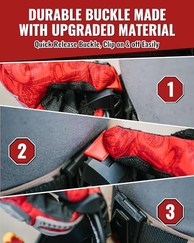 Heavy Duty Tool Belt with 2 Tool Pouches, Adjustable Work Belt for Electrician Carpenter DIYer, Men's Utility Pouch Combo Set for Construction