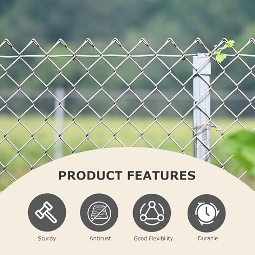 500Pcs T-Post Clips Pre-Cut Galvanized Steel with 2 Pack Fence Wire Twister