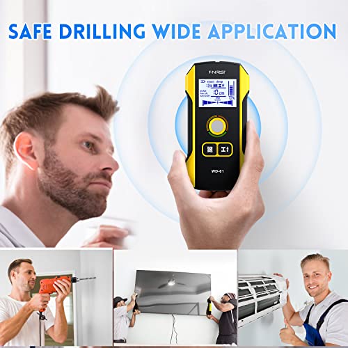 FNIRSI WD-01 6 in 1 Rechargeable Stud Finder Wall Scanner, Positioning Hole - size: WD01