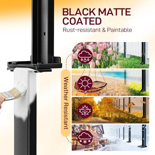 Goovilla Fence Post Repair Kit for Broken/Leaning/Tilted/Degraded Wood,2Pcs
