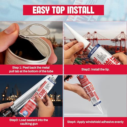 GH1200 5200 Marine Sealant White - 12.5 Oz Smoothly Dispenses Marine Adhesive with Caulk - Above & Under Water Sealant - Marine Glue Waterproof & UV Resistant - Fast Curing Permanent Seals - style: 12.5 Oz White
