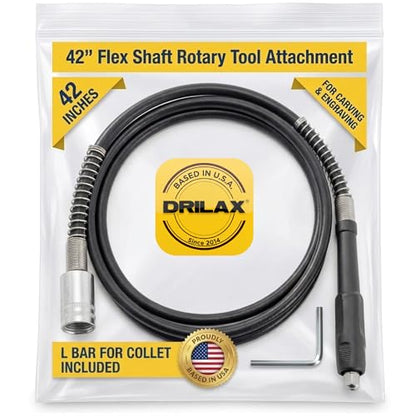 42 Inch Flex Shaft for Dremel Rotary Tools, Carving & Engraving by Drilax