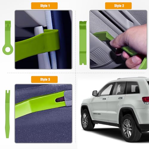 GOOACC 5PCS Auto Trim Removal Tool Kit Green - color: 5pcs Trim Removal Tool Green