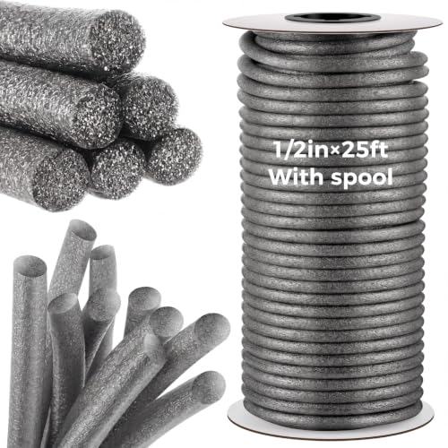 MotiMind Foam Backer Rod for Gap, 1/2 Inch X 25 ft, Gray, 1 Roll - color: Gray, size: 1/2 Inch X 25 ft
