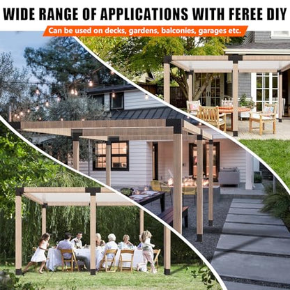 3-Way Pergola Bracket,T-Shaped Woodwork DIY Bracket for 4" x 4“(Actual:3.5" x 3.5”) Lumber,Metal Gazebo Bracket for Outdoor Pergolas,Porchs W/Hardware -1Pack… - size: 4"x4" 1pcs, style: 3-way T-Shaped Bracets