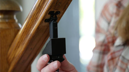 Adjustable Angle Connectors with Satin Black Shoes: 100 Connectors 100 Flat (for Installing 1/2” Metal Balusters) - size: 100 Connectors 100 Flat
