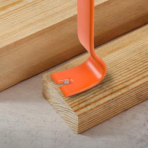 2-Pack Flat Pry Bar Set 7.5"/15"with Nail Puller for Woodworking - style: 2 PCS