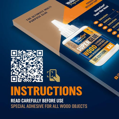 WoldoClean Super Glue for Wood 50g Extra Strong Gel - Wood Adhesive