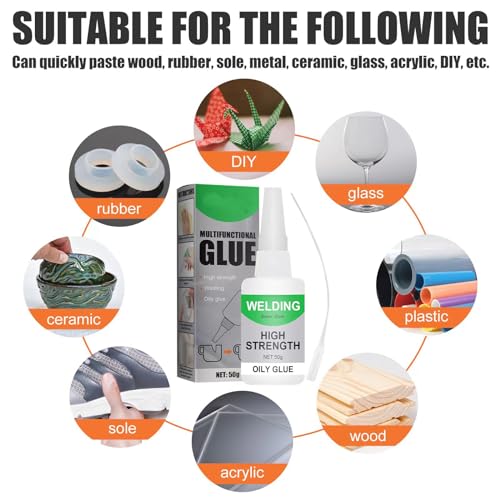 Extensivek Ex01 Glue,Welding High-Strength Oily Glue,Universal Super Glue Gel,Instant Bonding,Strong Adhesion (2PCS) - color: 2PCS