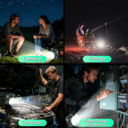 LED Work Light, 2000LM Portable Work Light, Work Lights on Stand Rotatable Stand and Handle, Hook Design LED Flood Light for Workshop Garage, Construction Site