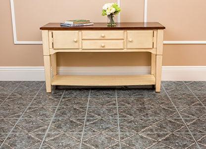 Tivoli Self Adhesive Vinyl Floor Tiles, 45 Tiles, 12 x 12 in, Peel & Stick - color: Mrble Dmnd