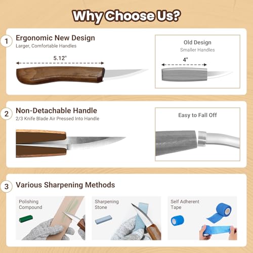 Wood Carving Kit Whittling Kit: 27pcs Wood Carving Tools Set