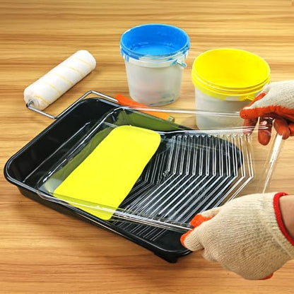 Great Andrew 7 Inch Deck Stain Paint Brush with 9 Inch Plastic Paint Tray