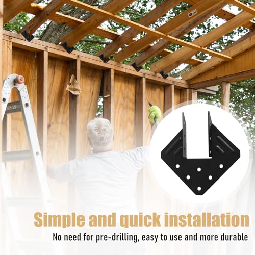 32 Pack Hurricane Ties for 2x4 2x6 2x8 Wood Joist Rafter Truss Connector - size: 32 PCS, style: 2''x4''Hurricane Tie