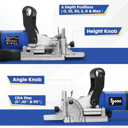 Biscuit Joiner Plate Jointer, 4" Tungsten Carbide Tipped Blade, 120V 60Hz 760W, Model BJ760