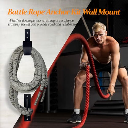 Heavy Duty Battle Rope Anchor Kit Wall Mount - size: Large