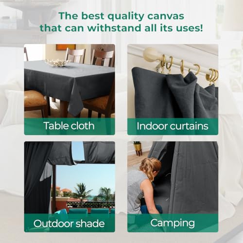 Canvas Drop Cloth for Painting 9x12 feet Pack of 4-8oz Painters Drop Cloths for Painting - All Purpose Canvas Tarps for Floor & Furniture Protection - Recycled Cotton Fabric - size: 9x12 Ft - 2 pc (Pack of 2)