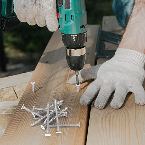 QISHENG White Head 100 PCS #4x1/4(0.25 inch) Stainless Steel Phillips Flat Head Wood Screws,Stainless Steel 18-8 A2(304) Screw - color: White, size: #4X1/4"(0.25 inch)