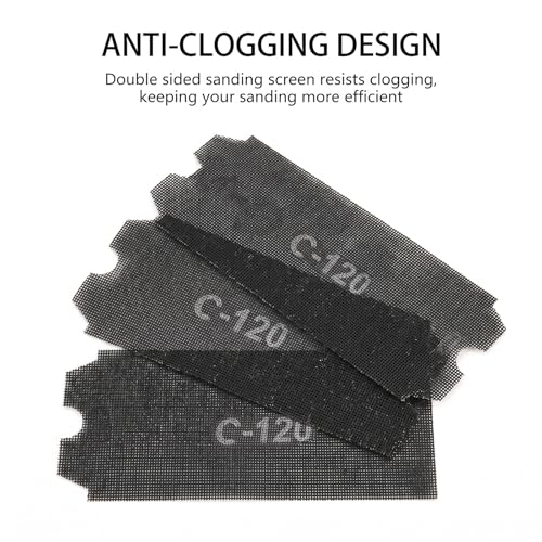12PCS Dual-Sided Drywall Sanding Screens, 120 Grit, 4-3/16" x 11-1/4" - size: 120Grit-12pcs